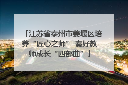 江苏省泰州市姜堰区培养“匠心之师” 奏好教师成长“四部曲”