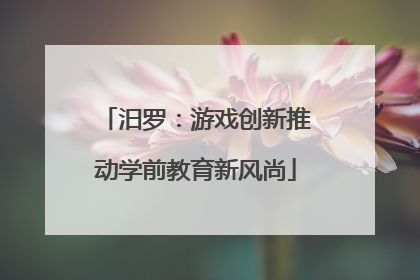 汨罗：游戏创新推动学前教育新风尚