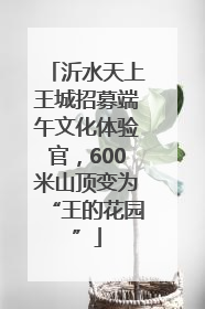 沂水天上王城招募端午文化体验官，600米山顶变为“王的花园”
