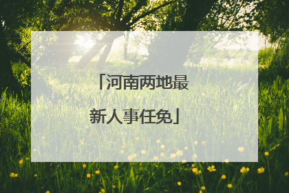 河南两地最新人事任免