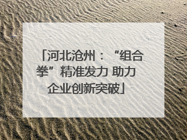 河北沧州：“组合拳”精准发力 助力企业创新突破