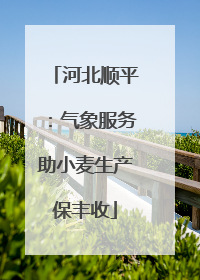 河北顺平：气象服务助小麦生产保丰收