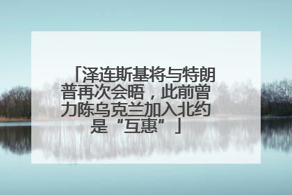 泽连斯基将与特朗普再次会晤，此前曾力陈乌克兰加入北约是“互惠”