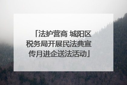 法护营商 城阳区税务局开展民法典宣传月进企送法活动