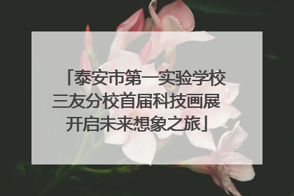 泰安市第一实验学校三友分校首届科技画展开启未来想象之旅