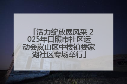 活力绽放展风采 2025年日照市社区运动会岚山区中楼镇娄家湖社区专场举行