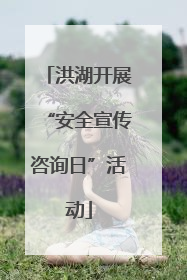 洪湖开展“安全宣传咨询日”活动