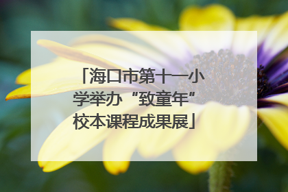 海口市第十一小学举办“致童年”校本课程成果展