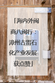 海内外闽商八闽行：漳州古雷石化产业发展获点赞