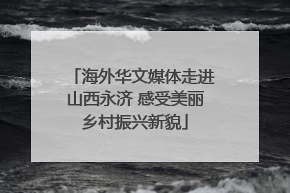 海外华文媒体走进山西永济 感受美丽乡村振兴新貌