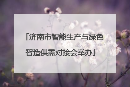 济南市智能生产与绿色智造供需对接会举办