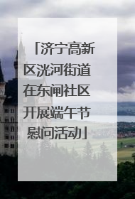 济宁高新区洸河街道在东闸社区开展端午节慰问活动