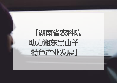 湖南省农科院助力湘东黑山羊特色产业发展