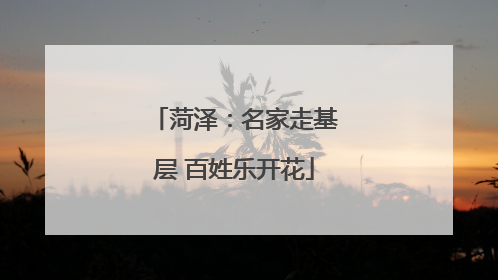 菏泽：名家走基层 百姓乐开花
