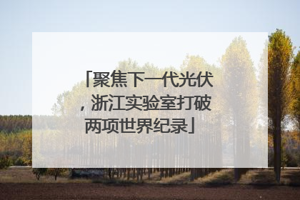 聚焦下一代光伏，浙江实验室打破两项世界纪录