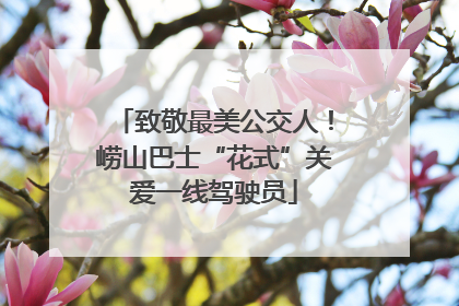 致敬最美公交人！崂山巴士“花式”关爱一线驾驶员