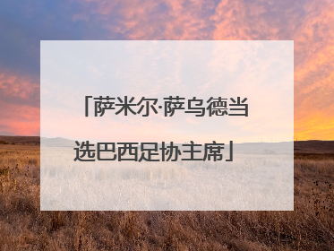 萨米尔·萨乌德当选巴西足协主席