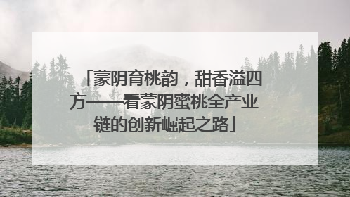蒙阴育桃韵，甜香溢四方——看蒙阴蜜桃全产业链的创新崛起之路
