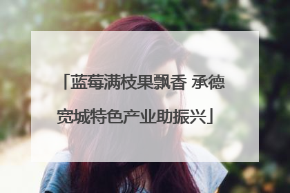 蓝莓满枝果飘香 承德宽城特色产业助振兴