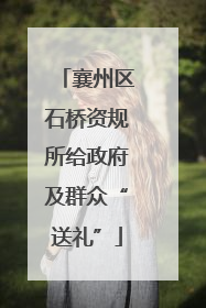 襄州区石桥资规所给政府及群众“送礼”