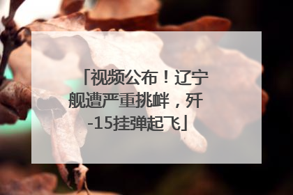 视频公布！辽宁舰遭严重挑衅，歼-15挂弹起飞
