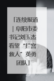 连续报道｜阜阳市委书记刘玉杰看望“拦窨救人”英勇团队