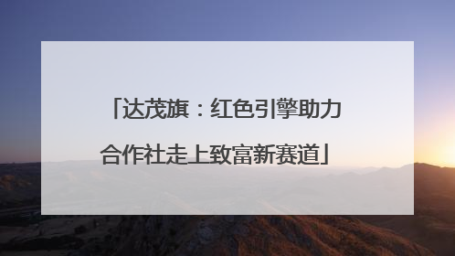达茂旗：红色引擎助力合作社走上致富新赛道