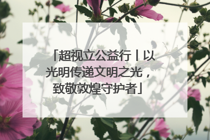 超视立公益行丨以光明传递文明之光，致敬敦煌守护者