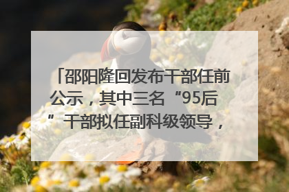 邵阳隆回发布干部任前公示，其中三名“95后”干部拟任副科级领导，均系硕士选调生