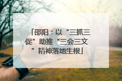 邵阳：以“三抓三促”助推“三会三文”精神落地生根