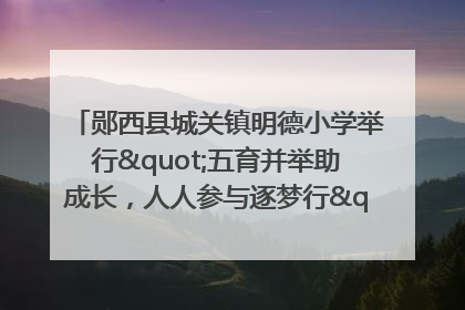 郧西县城关镇明德小学举行"五育并举助成长，人人参与逐梦行"庆六一活动