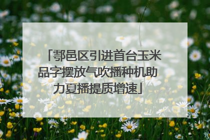 鄠邑区引进首台玉米品字摆放气吹播种机助力夏播提质增速