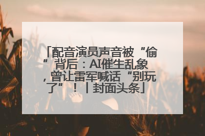 配音演员声音被“偷”背后：AI催生乱象，曾让雷军喊话“别玩了”！丨封面头条