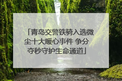 青岛交警铁骑入选微尘十大暖心事件 争分夺秒守护生命通道