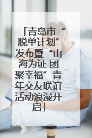 青岛市“脱单计划”发布暨“山海为证 团聚幸福”青年交友联谊活动浪漫开启