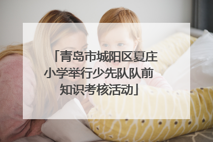 青岛市城阳区夏庄小学举行少先队队前知识考核活动