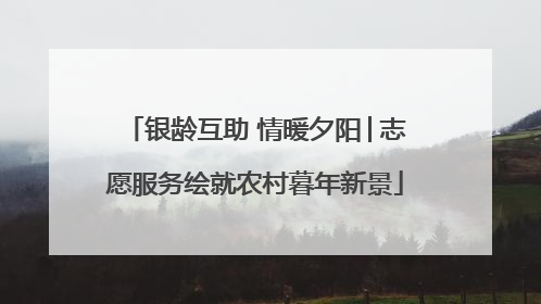 银龄互助 情暖夕阳│志愿服务绘就农村暮年新景