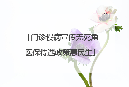 门诊慢病宣传无死角 医保待遇政策惠民生