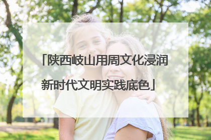 陕西岐山用周文化浸润新时代文明实践底色