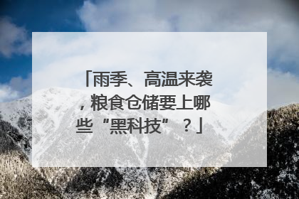 雨季、高温来袭，粮食仓储要上哪些“黑科技”？
