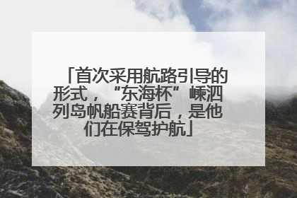 首次采用航路引导的形式，“东海杯”嵊泗列岛帆船赛背后，是他们在保驾护航