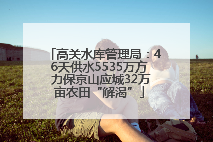 高关水库管理局：46天供水5535万方 力保京山应城32万亩农田“解渴”