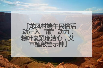 龙凤村端午民俗活动注入“廉”动力：粽叶裹紧廉洁心，艾草锤敲警示钟