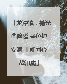 龙潭镇：锄光凿险隘 昼色护安澜 干群同心战汛魔