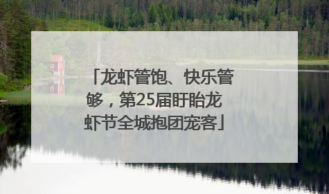 龙虾管饱、快乐管够，第25届盱眙龙虾节全城抱团宠客