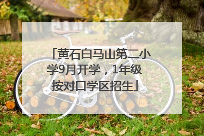 黄石白马山第二小学9月开学，1年级按对口学区招生