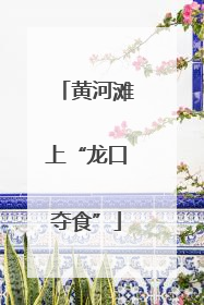 黄河滩上“龙口夺食”