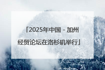 2025年中国－加州经贸论坛在洛杉矶举行
