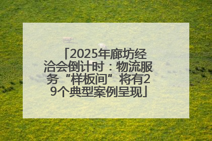 2025年廊坊经洽会倒计时：物流服务“样板间”将有29个典型案例呈现