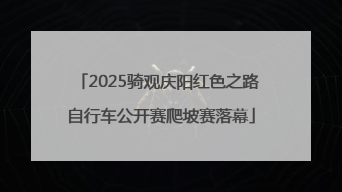 2025骑观庆阳红色之路自行车公开赛爬坡赛落幕
